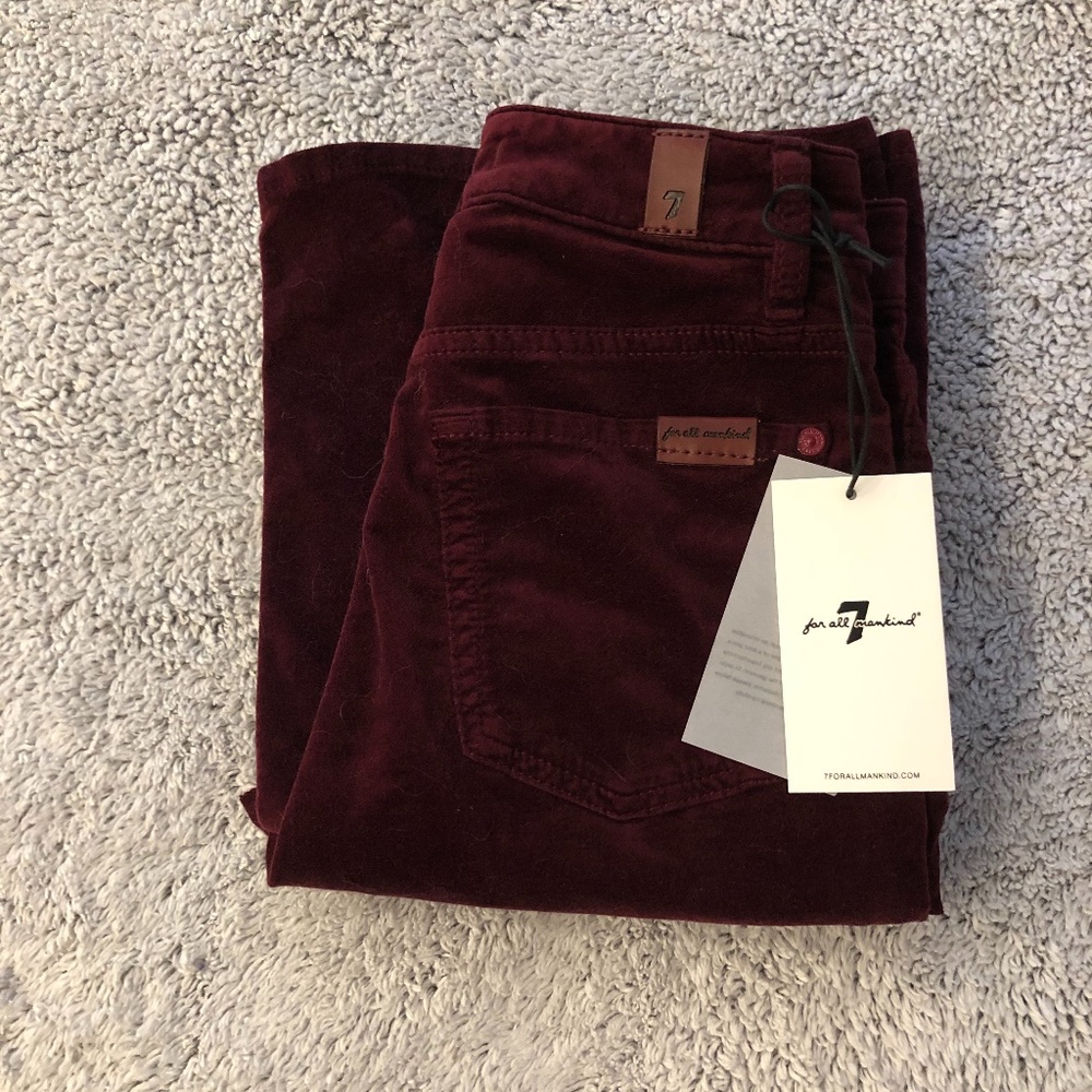 7 for all Mankind: Velvet Lisha in Cabernet